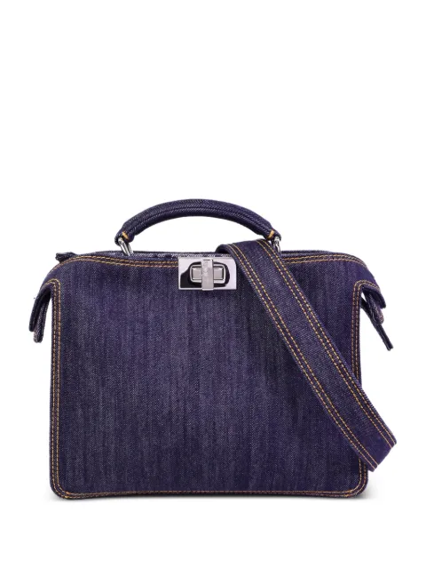 Fendi Pre-Owned small Peekaboo ISeeU denim tote bag Blue 7VA530