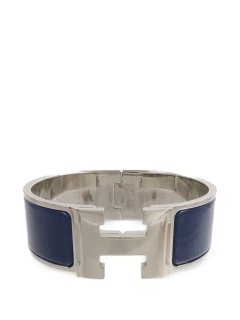 Hermès Pre-Owned Clic Clac H enamel bracelet Silver CLICCLACH