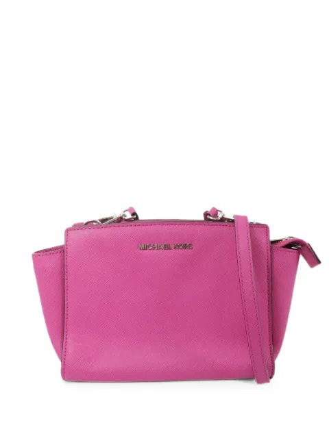 Michael Kors Vintage logo-plaque leather shoulder bag Pink SHOULDERBAG