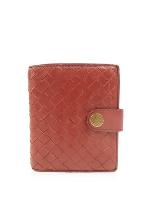 Bottega Veneta Pre-Owned Intrecciato bifold wallet Red BIFOLDWALLET