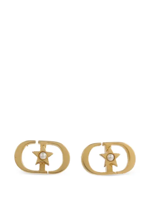 Christian Dior Pre-Owned CD star earrings Gold EARRING