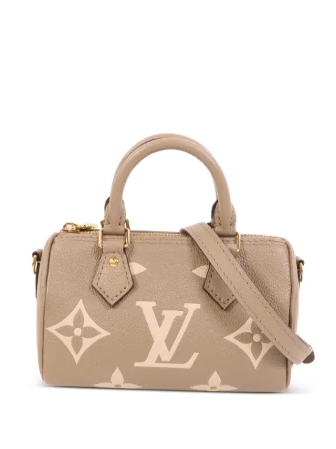 Louis Vuitton Pre-Owned nano Speedy Monogram Empreinte tote bag Neutrals M82890