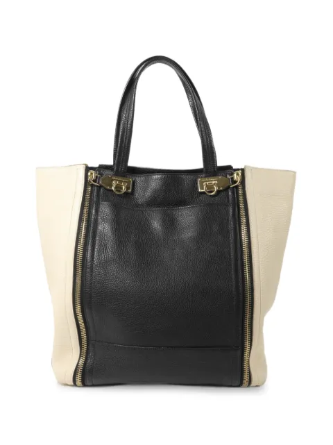 Ferragamo Pre-Owned Gancini shoulder tote bag Black CANCINI