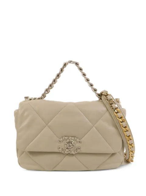 CHANEL Pre-Owned small Chanel 19 shoulder bag Green CHANEL19SMALL