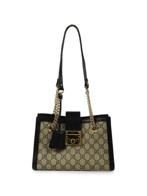 Gucci Pre-Owned small Padlock GG shoulder bag Neutrals 498156