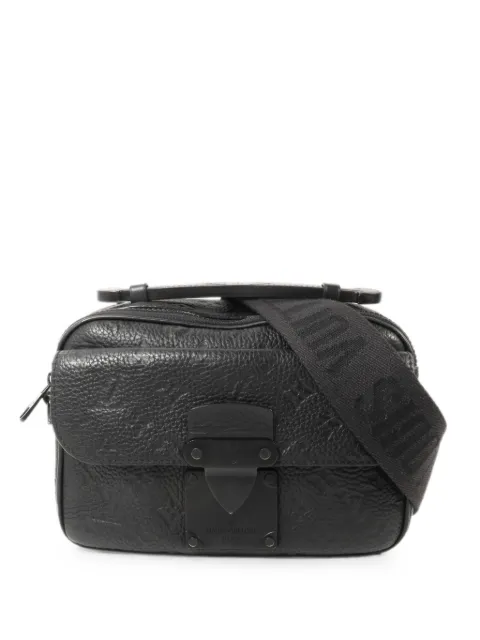 Louis Vuitton Pre-Owned S Lock Monogram Taurillon shoulder bag Black M58489