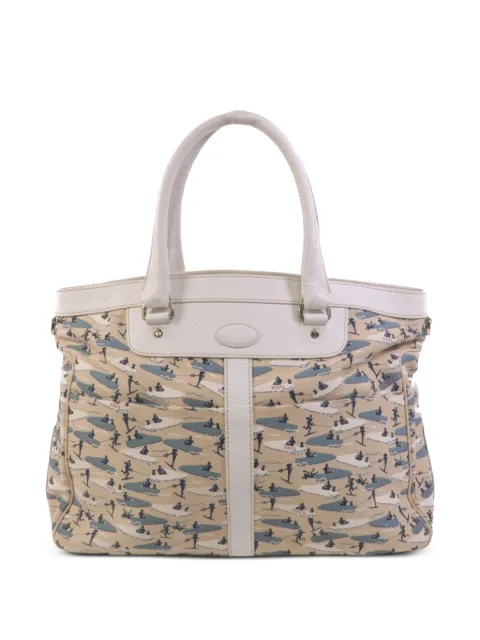 Tod's Vintage graphic-print shoulder bag Neutrals SHOULDERBAG