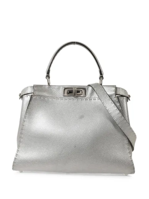 Fendi Pre-Owned medium Selleria Peekaboo tote bag Silver 8BN290