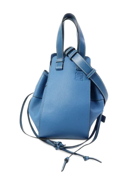Loewe Pre-Owned small Hammock calf-leather tote bag Blue 31412Z95