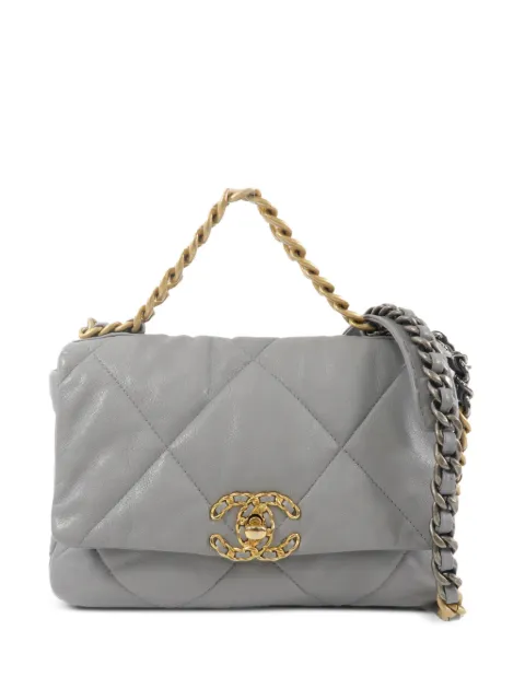 CHANEL Pre-Owned Chanel 19 chain shoulder bag Grey AS1161