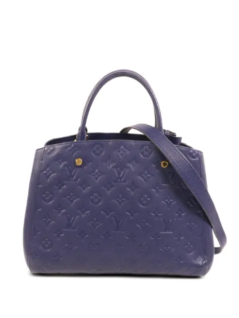 Louis Vuitton Pre-Owned MM Monogram Empreinte Montaigne shoulder bag Blue M41309