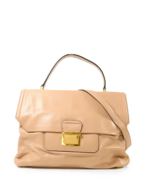 Miu Miu Pre-Owned 2-way foldover shoulder bag Neutrals 2WAYSHOULDERBAG