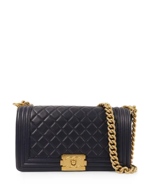 CHANEL Pre-Owned Boy chain shoulder bag Blue A67086