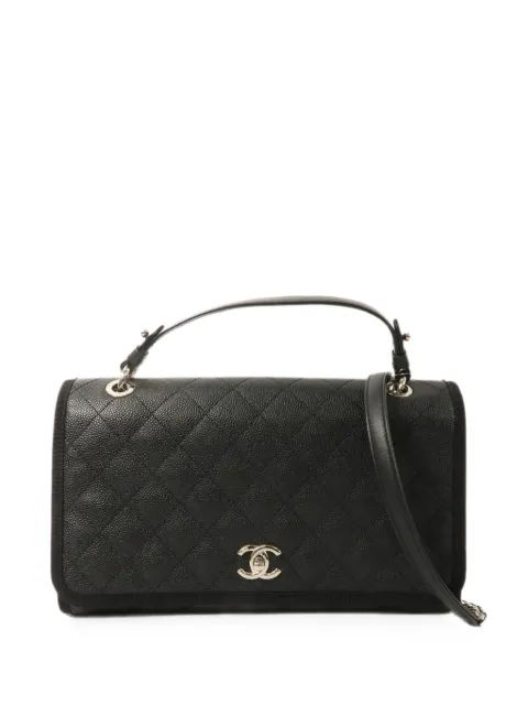 CHANEL Pre-Owned turn-lock-fastening shoulder bag Black 2WAYSHOULDERBAG