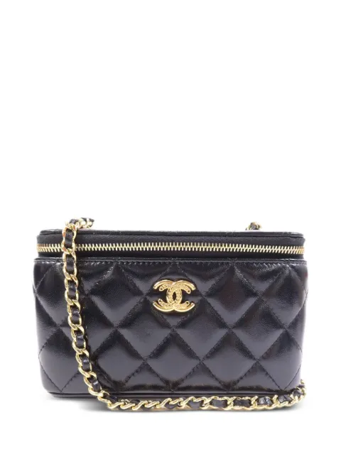 CHANEL Pre-Owned CC quilted makeup bag Black VANITYCASE