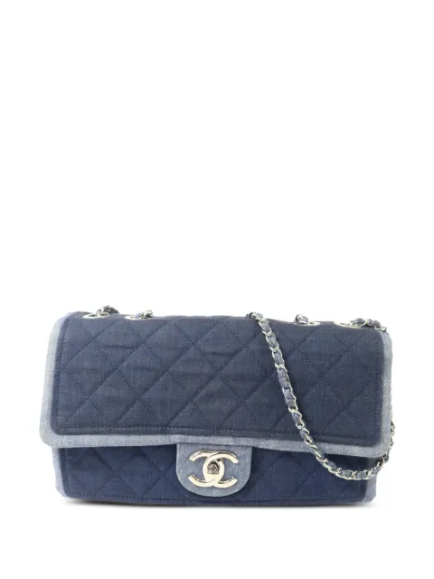 CHANEL Pre-Owned quilted CC turn-lock shoulder bag Blue FLAGBAG