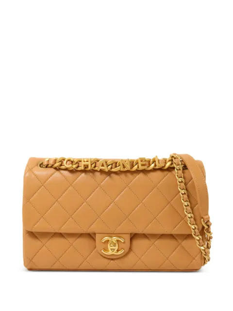 CHANEL Pre-Owned quilted CC turn-lock shoulder bag Neutrals CHAINSHOULDER