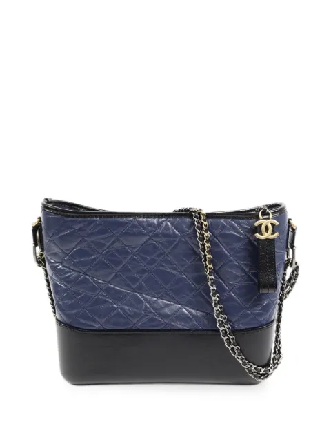 CHANEL Pre-Owned Gabrielle quilted shoulder bag Blue GABRIELLELARGE