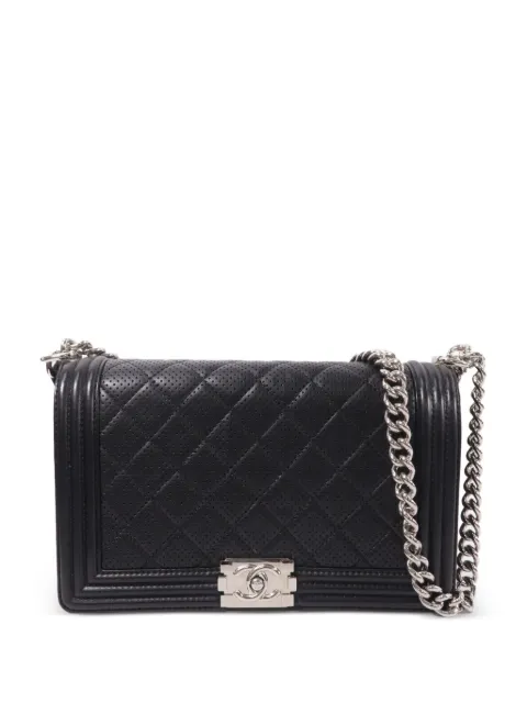 CHANEL Pre-Owned Boy quilted shoulder bag Black A92193