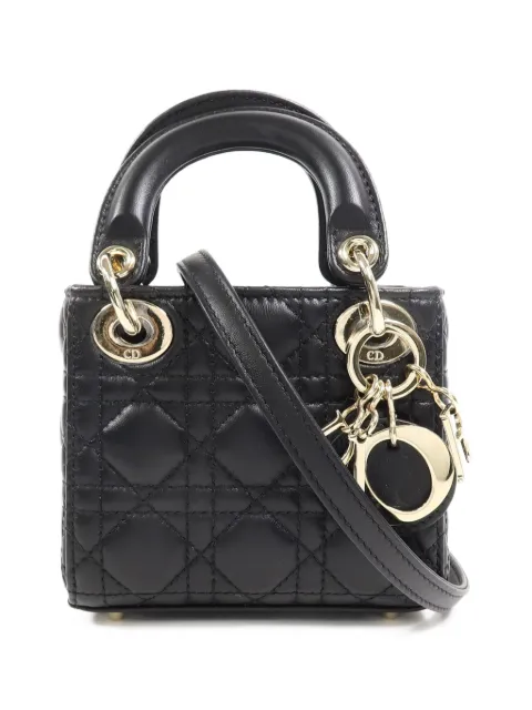 Christian Dior Pre-Owned micro Lady Dior tote bag Black LADYDIORMICRO