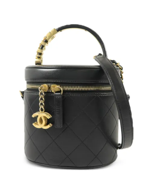 CHANEL Pre-Owned quilted CC vanity case shoulder bag Black VANITYCASE