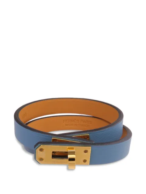 Hermès Pre-Owned mini Kelly Double Tour bracelet Blue UBLUEGHW