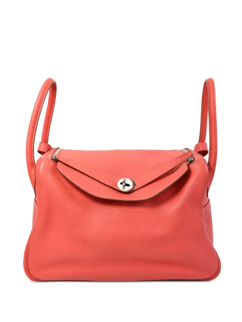 Hermès Pre-Owned 34 Lindy leather shoulder bag Red PT5PHW