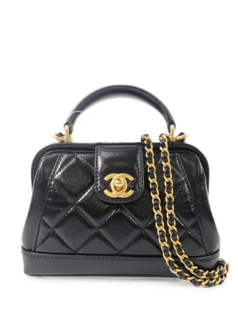 CHANEL Pre-Owned CC turn-lock doctor bag Black 24ADOCTORBAG