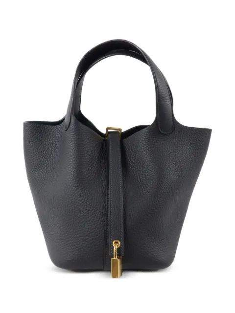 Hermès Pre-Owned PM Picotin leather tote bag Black KY3
