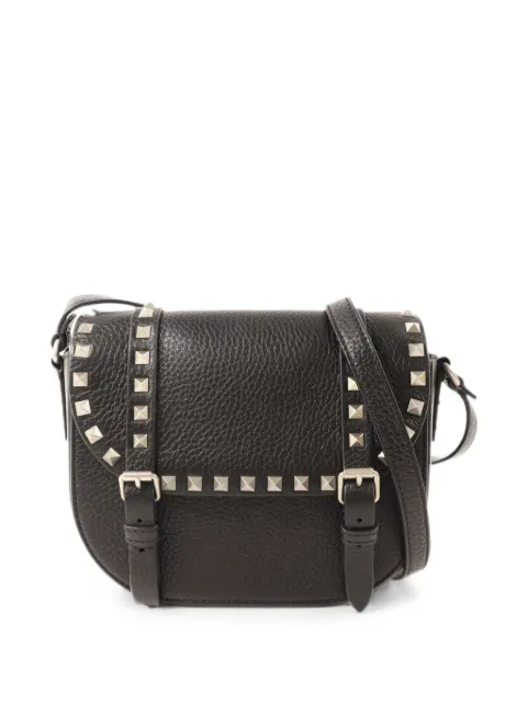Valentino Garavani Pre-Owned Rockstud messenger bag Black ROCKSTUDMESSENGERBAG