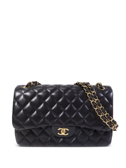 CHANEL Pre-Owned large Classic Flap quilted shoulder bag Black LARGECLASSIC