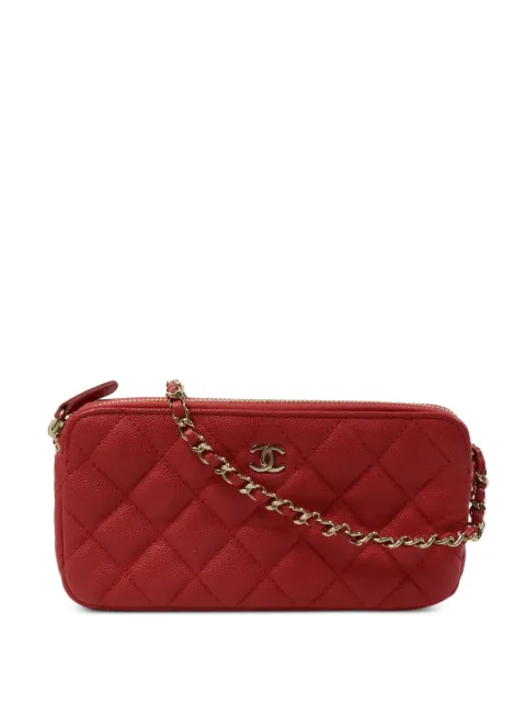 CHANEL Pre-Owned zipper CC shoulder bag Pink A82527