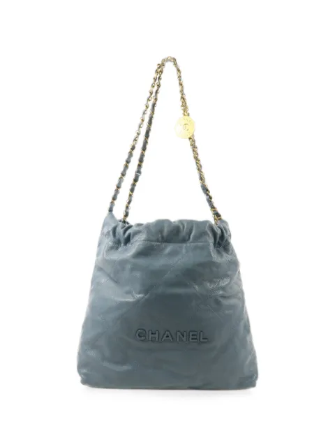 CHANEL Pre-Owned small Chanel 22 shoulder bag Blue CHANEL22SMALL