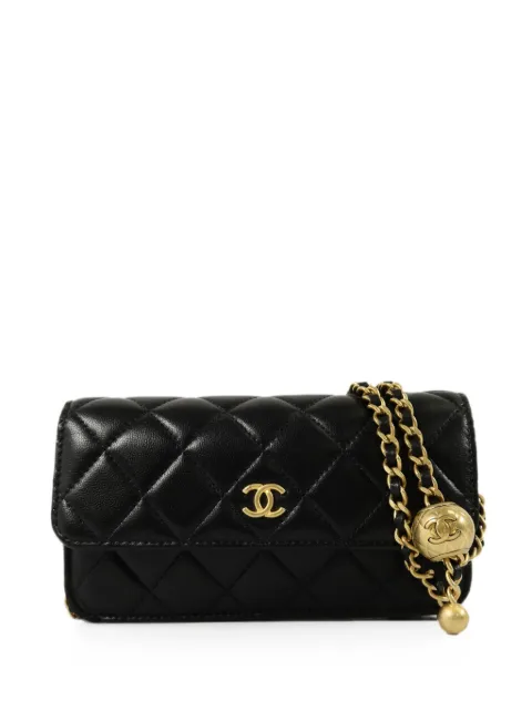 CHANEL Pre-Owned quilted CC shoulder bag Black AP3071