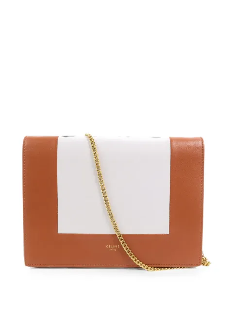 Celine Pre-Owned Frame wallet on chain shoulder bag Brown FRAMEWALLETONCHAIN