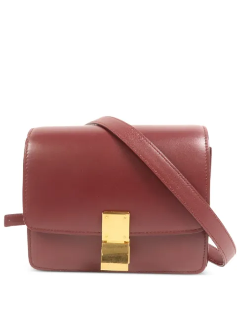 Celine Pre-Owned small Classic Box leather shoulder bag Red CLASSICBOXSMALL