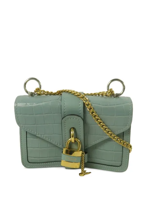 Chloé Vintage Aby croc-effect shoulder bag Blue ABYCHAINSHOULDER