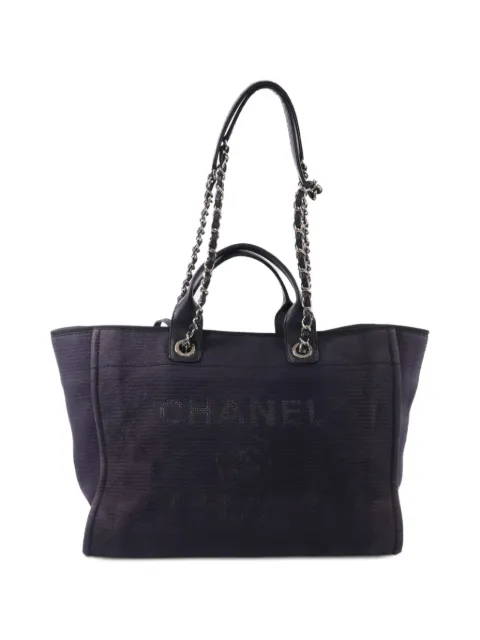 CHANEL Pre-Owned medium Deauville tote bag Blue A66941