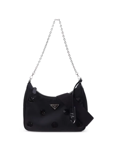 Prada Pre-Owned Re-Edition 2005 logo-detail two-way shoulder bag Black 1BH204