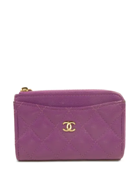 CHANEL Pre-Owned CC turn-lock cardcase Purple CARDCASE