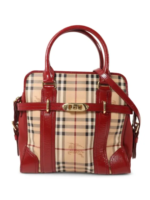 Burberry Pre-Owned Haymarket Check Minford tote bag Red 3903266