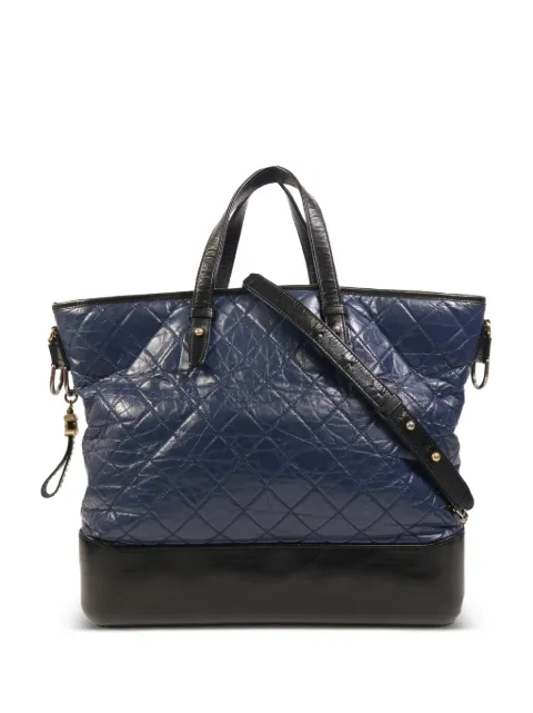 CHANEL Pre-Owned Gabrielle quilted shoulder bag Blue GABRIELLE