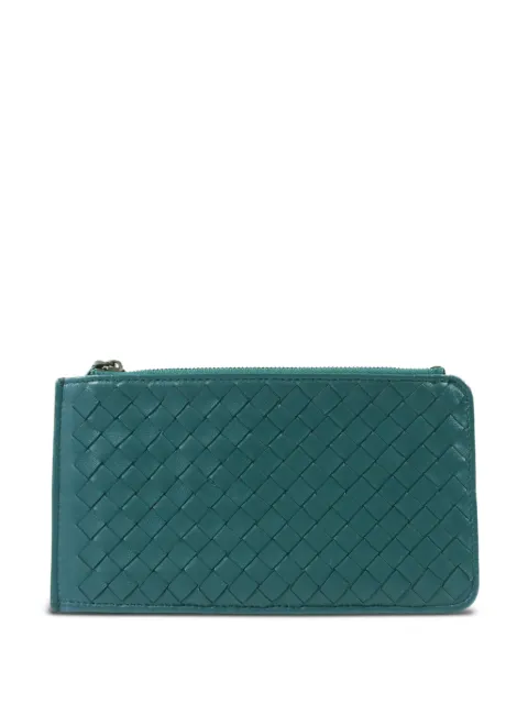 Bottega Veneta Pre-Owned Intrecciato-leather long wallet Green 248520