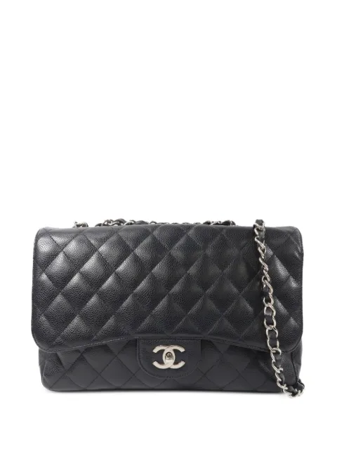 CHANEL Pre-Owned CC turn-lock quilted shoulder bag Black LARGECLASSIC
