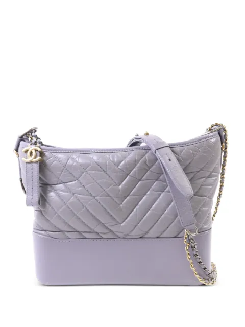 CHANEL Pre-Owned large Gabrielle chevron-quilted shoulder bag Grey GABRIELLELARGE