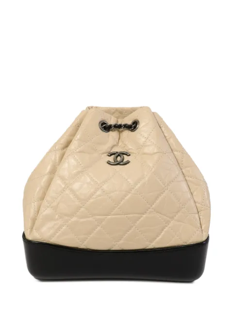 CHANEL Pre-Owned Gabrielle diamond-quilted backpack Neutrals A94485