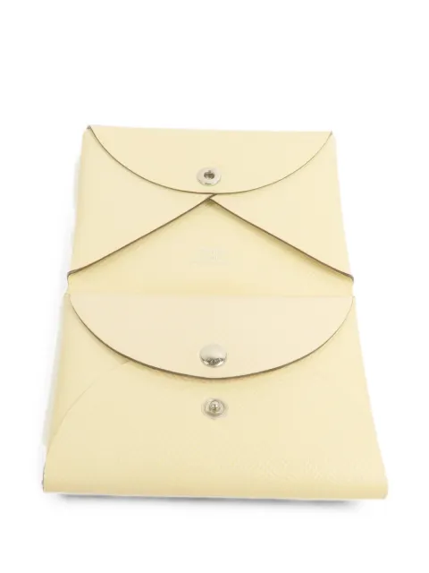 Hermès Pre-Owned 2023 Calvi Duo card holder Neutrals BI2PHW