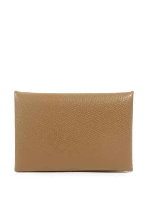 Hermès Pre-Owned Calvi Epsom card case Neutrals B18