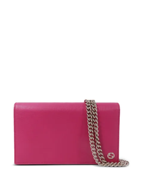 Gucci Pre-Owned Wallet on Chain calfskin shoulder bag Pink 354697