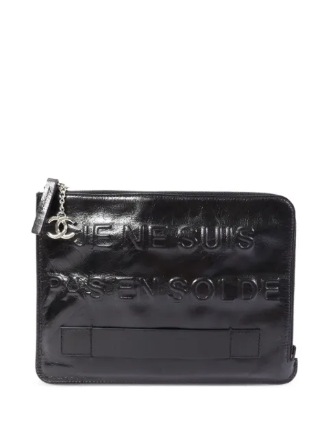CHANEL Pre-Owned Je Ne Suis Pas En Solde clutch bag Black JENESUISPASENSOLDECLUTCH